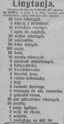 Ta licytacja była ogłaszana w wielu gazetach.