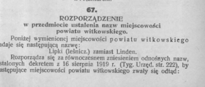 Dziennik Urzędowy Ministerstwa Byłej Dzielnicy Pruskiej z 12 marca 1921 r.