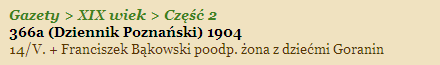 + oznacza zmarł, natomiast nie wiem co znaczy "poodp". W sieci Teki Dworzaczka są dostępne, ale jak wyczytać można odnośnie skrótów "nie opierały się na jednolitych, spójnych i konsekwentnie przestrzeganych sposobach notacji". Osobiście uważam analizując podobne zapisy, że Dworzaczek lub kopista zapisał jedno "o" za dużo.